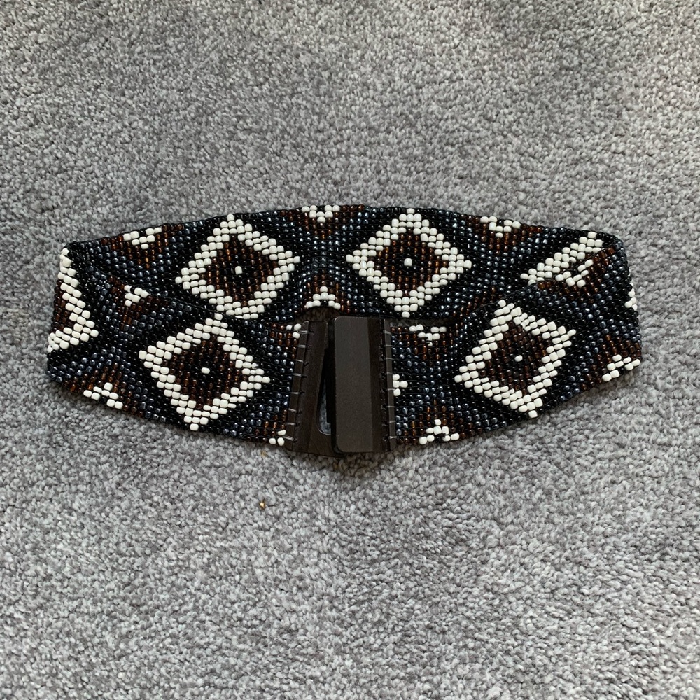 Tribal Beaded Stretch Belt